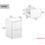Dallas Modern 2-Drawer Nightstand/Small Desk - Versatile Storage - W17.8" - White