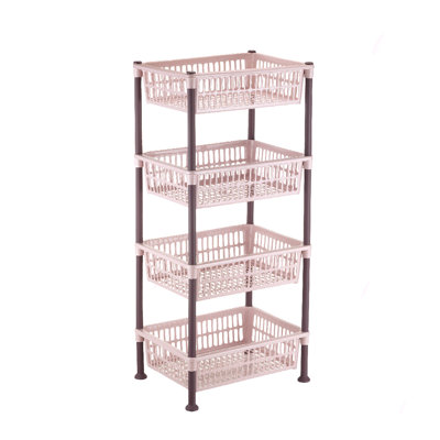 4 Tier Storage Basket Pink