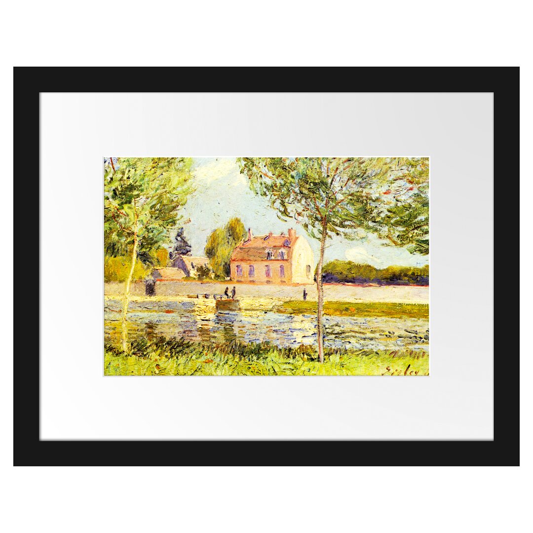 Gerahmter Kunstdruck Houses on the Banks of the Loing von Alfred Sisley