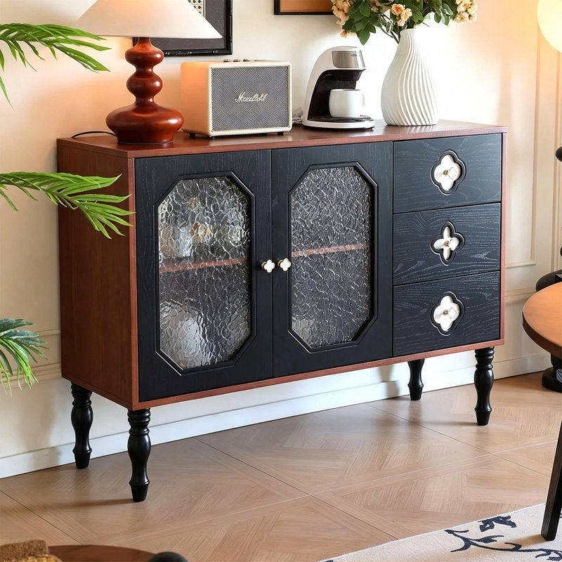 Table de buffet en verre
