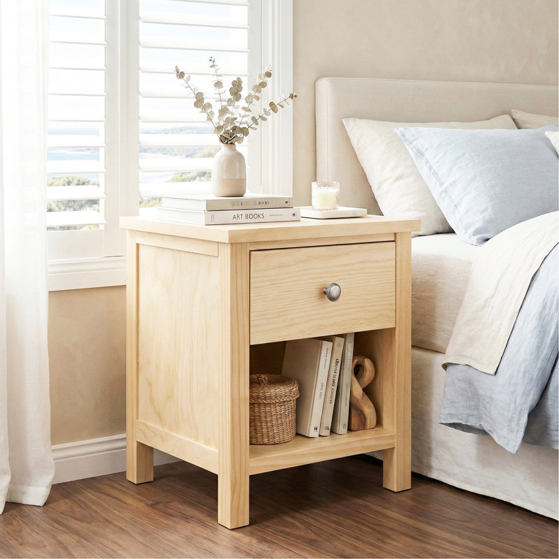 Table de chevet 1 pièce Natural Pine