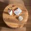 Table rétro avec composants, texture de café verticale rétro de 31,5 po simple et nettoyable. Bois. Aucun assemblage nécessaire. Nettoyage facile. Support de 110 lb. Convient pour la vie, le bureau, la salle à manger.