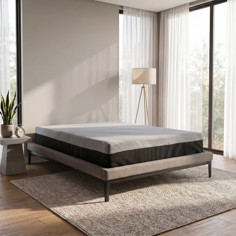 Kristi 10 Inch Medium Firm Cooling Gel Memory Foam Queen Mattress in a Box with Motion Isolation, Queen, 10"