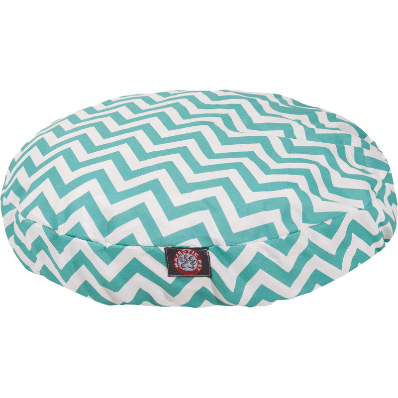Coussin Chevron, Moyen (l 36 po x P 36 po x H 5 po), Bleu sarcelle