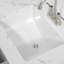 Lavabo de lavabo en céramique blanc - rectangulaire, trop-plein, facile à nettoyer et vasque en porcelaine pure, élégant