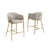 Gray Seat/Gold Frame