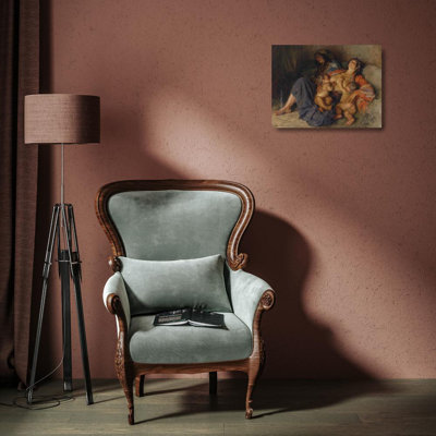"Gypsy Women with Their Two Children" by  Hans Larwin - Gallery Wrap Canvas Wall Art