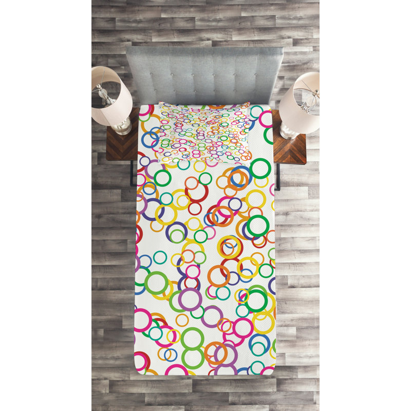 Modern & Contemporary Polyester Coverlet, Twin Bedspread + 1 Sham