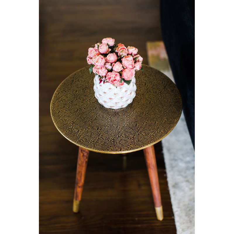 Caylor End Table, Brass