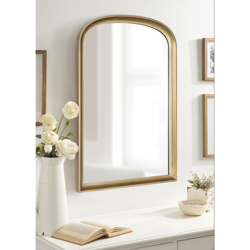 Miroir d'appoint mural Daquan, Or, Bois manufacturé, 36 po x 24 po