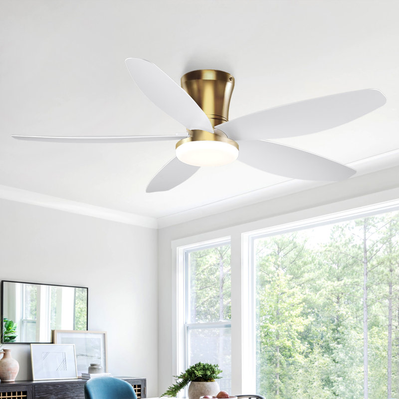 Ventilateur de plafond avec lumière DEL et télécommande, 48 po de largeur