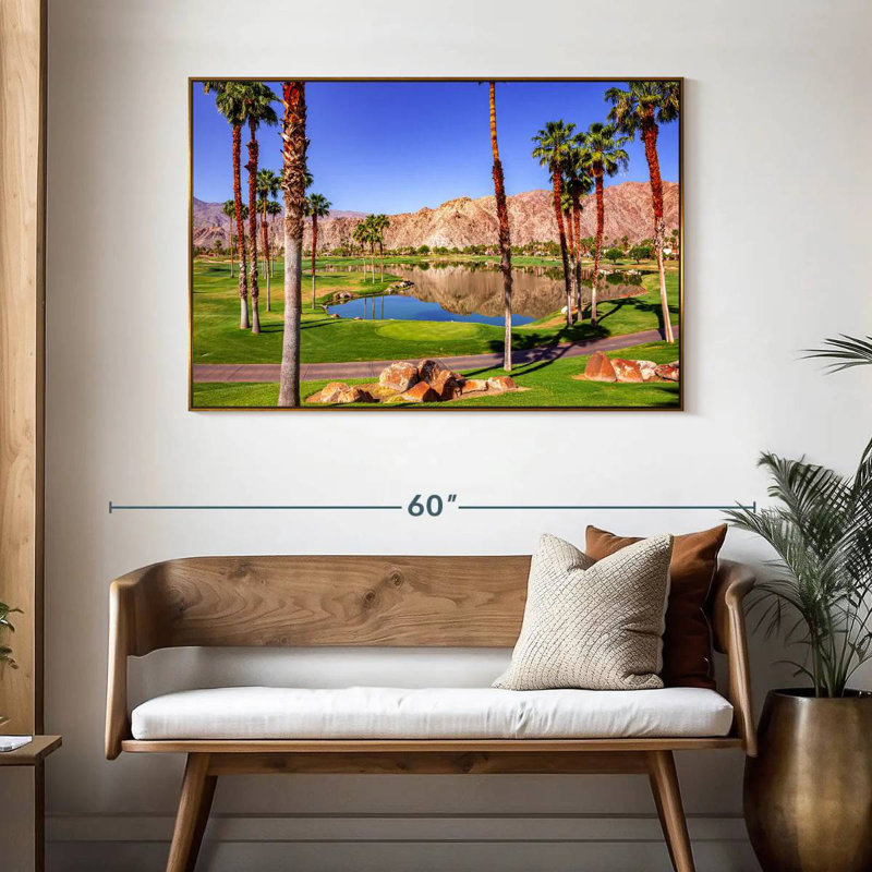 Parcours de golf La Quinta, 46 po x 31 po, Cadre flottant doré