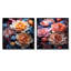 Belles pivoines colorées «Come Alive» - ensemble de 2 pivoines carrées-1285322604-1285322513