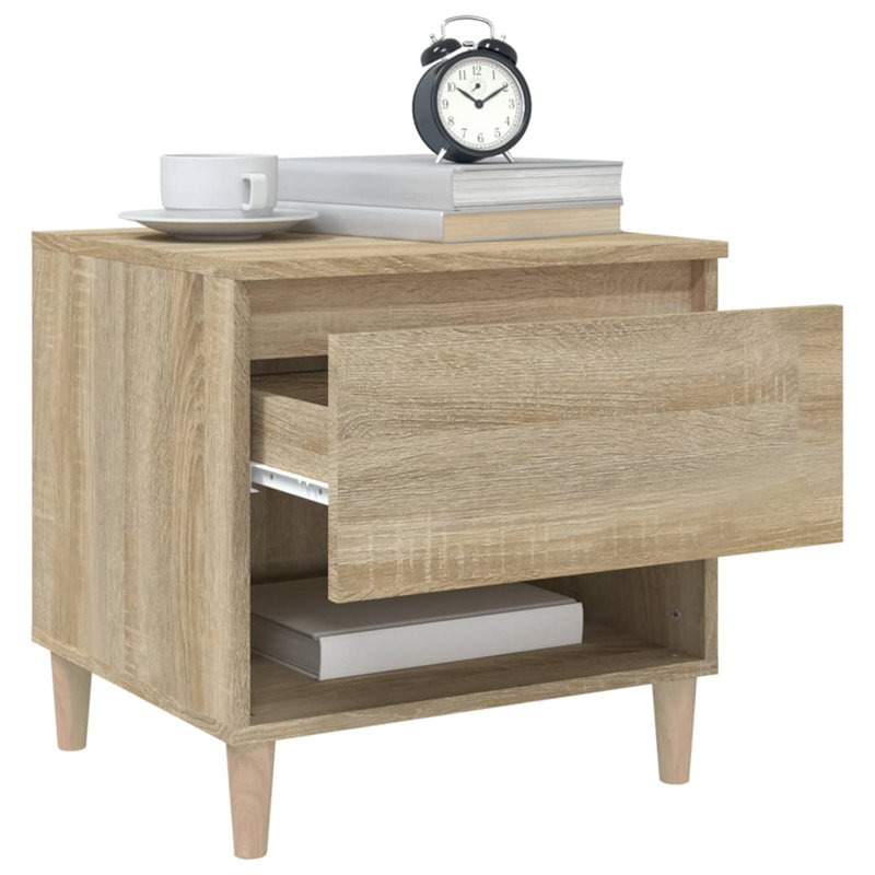 Oneal 50cm W Bedside Table, Tan