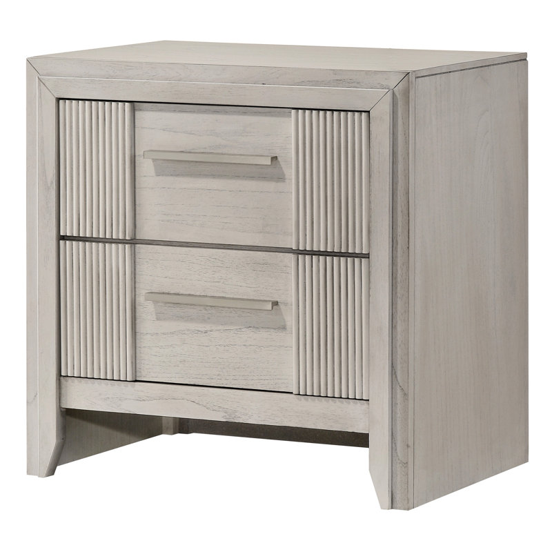 Table de chevet contemporaine à 2 tiroirs 1pc