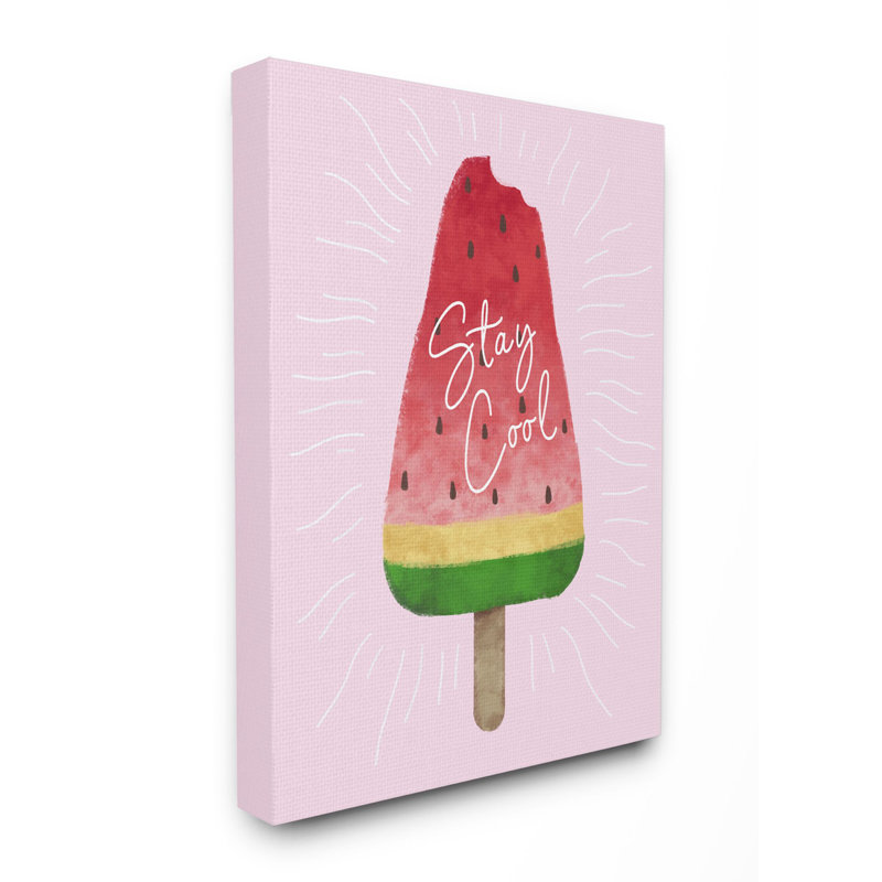 Davin Stay Cool Watermelon Ice Cream Art, Toile tendue, H 40 po x l 30 po
