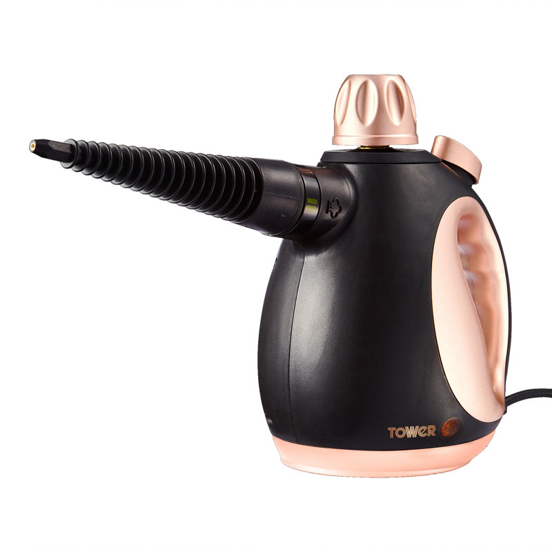 Tower  Handheld Steam Cleaner with 9 Accessories, 250ml Water Tank, 3 Minute Heat-up, 1050W