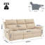 Ensemble de canapé inclinable manuel en tissu doux 2 pièces, canapé inclinable 3 places et causeuse 2 places avec console de rangement centrale, mobilier de cinéma maison inclinable pour salon, appartement et sous-sol-1328217190