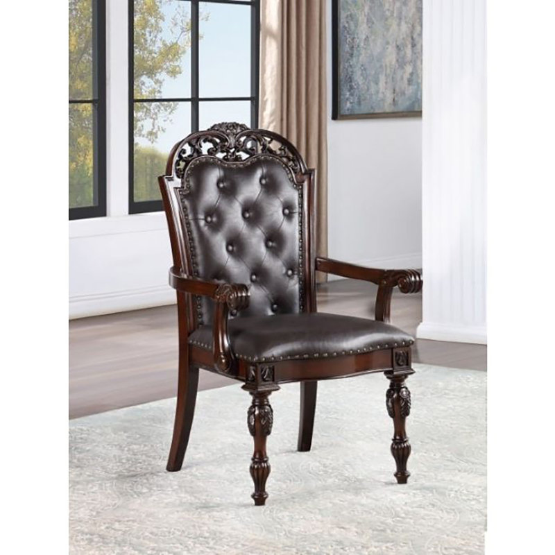 Andriana 19.5'' H Tufted Faux Leather Upholstered Armchair