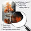 Décoration murale irrégulière en métal orange et gris forêt d'automne Elegance II - forêt cylindrique-110483609