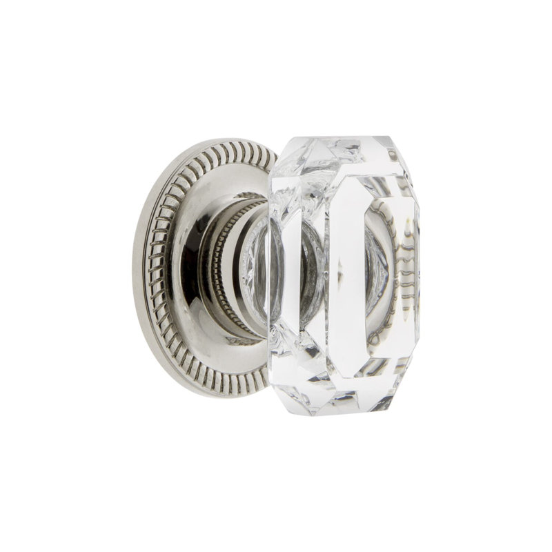 Baguette Rectangular Cabinet Knob, Polished Nickel