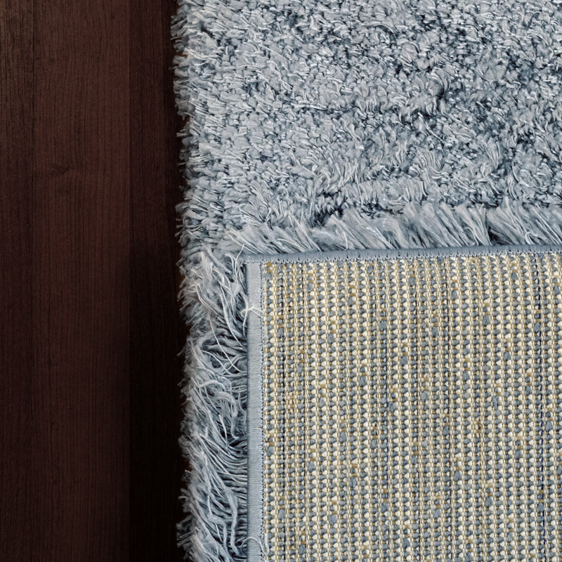 Tapis bleu area Terri, Rectangle 2 pi 7 po x 5 pi