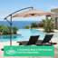Parasol en porte-à-faux décalé en acier avec manivelle 120 po Haque-1821059799-1848393006