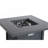 30" Powdercoated Metal Fire Pit With Smoked Glass Top