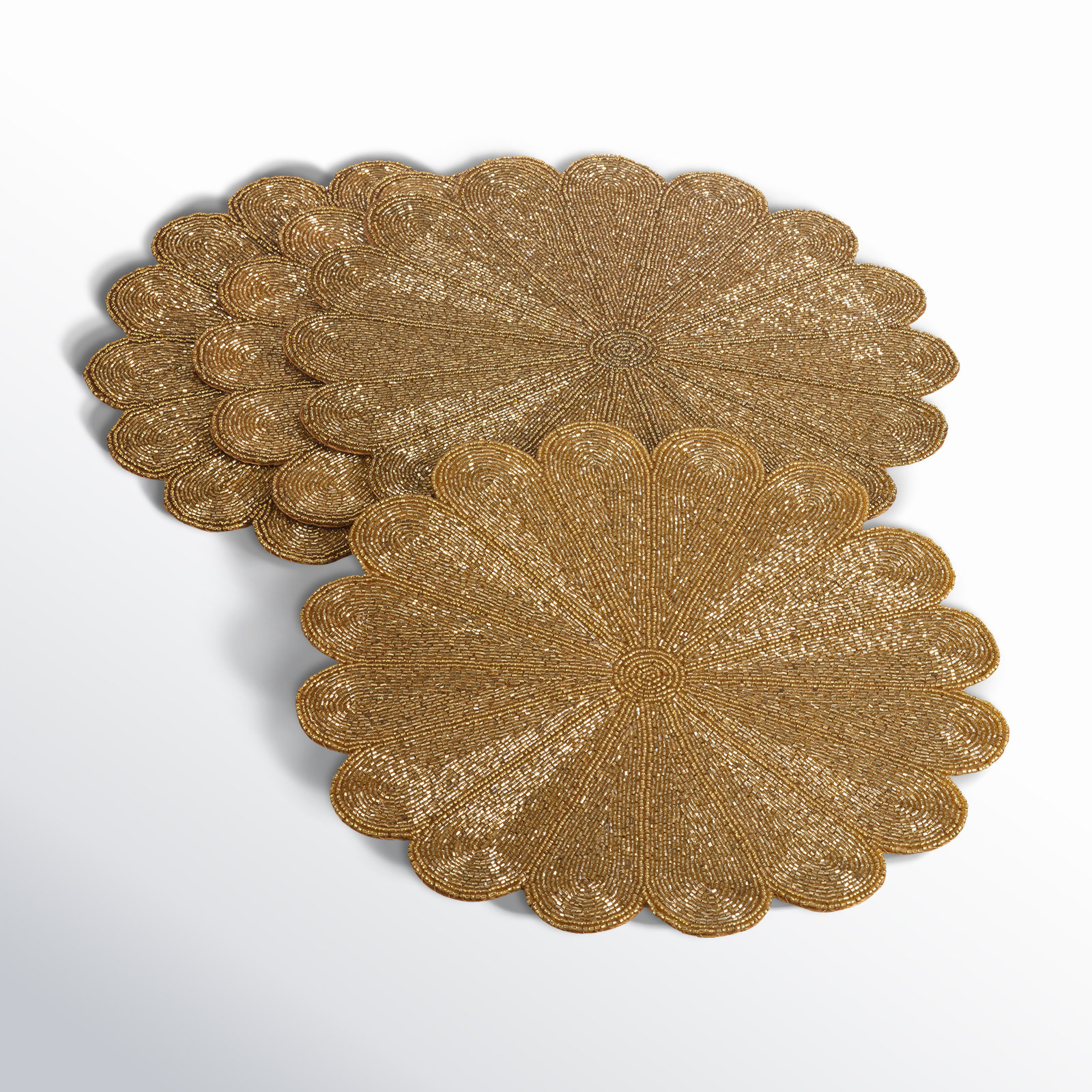 Kaeto Glass Round Placemat, Gold