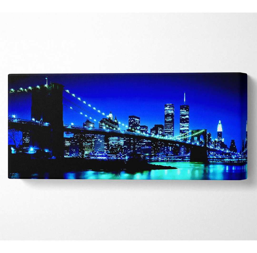 New York City Blue Nights - Kunstdrucke auf Segeltuch