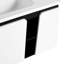 Meuble-lavabo flottant mural 32 po avec lavabo simple et porte d'armoire à fermeture en douceur Ramesha