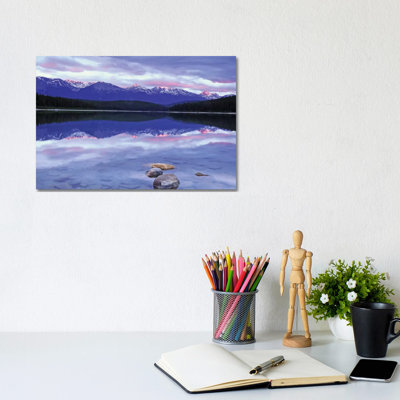 Patricia Lake At Sunrise by Brian Wolf - Wrapped Canvas Print