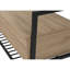 Banc de rangement moderne avec rangement, 42 po de longueur, stratifié brun, plateau en métal noir 42 po rectangulaire, taupe