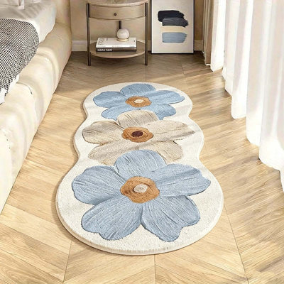 Couverture de chambre à coucher fleur de chevet-table basse de salon-fenêtre entièrement recouverte de couverture et de tapis
