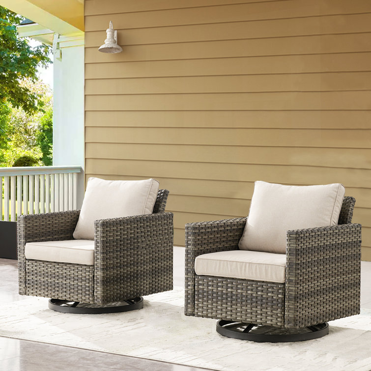 Patio Seating Broyhill Eagle Brooke Swivel Glider Wicker Swivel