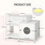 Cat Litter Box Enclosure For Bathroom, Hidden Litter Pet Washroom With Divider, Indoor Cat House For Large Cats, White
