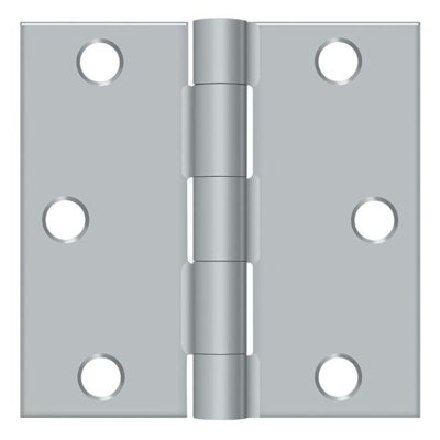 Deltana S33U26D-R 3" x 3" Square Hinge in Brushed Chrome Pair