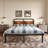 Amylia Black Metal Platform Bed with 40-Inch Solid Wood Headboard, Underbed Storage, Noise-Free Support, No Box Spring Needed-2025536610-2015625704