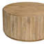 Table basse ronde en bois massif 36 "brun