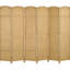 Cloison pliante 6 panneaux 6,6 pi. Bois naturel, tissé à la main pour la chambre à coucher et le bureau personnel, paravent.