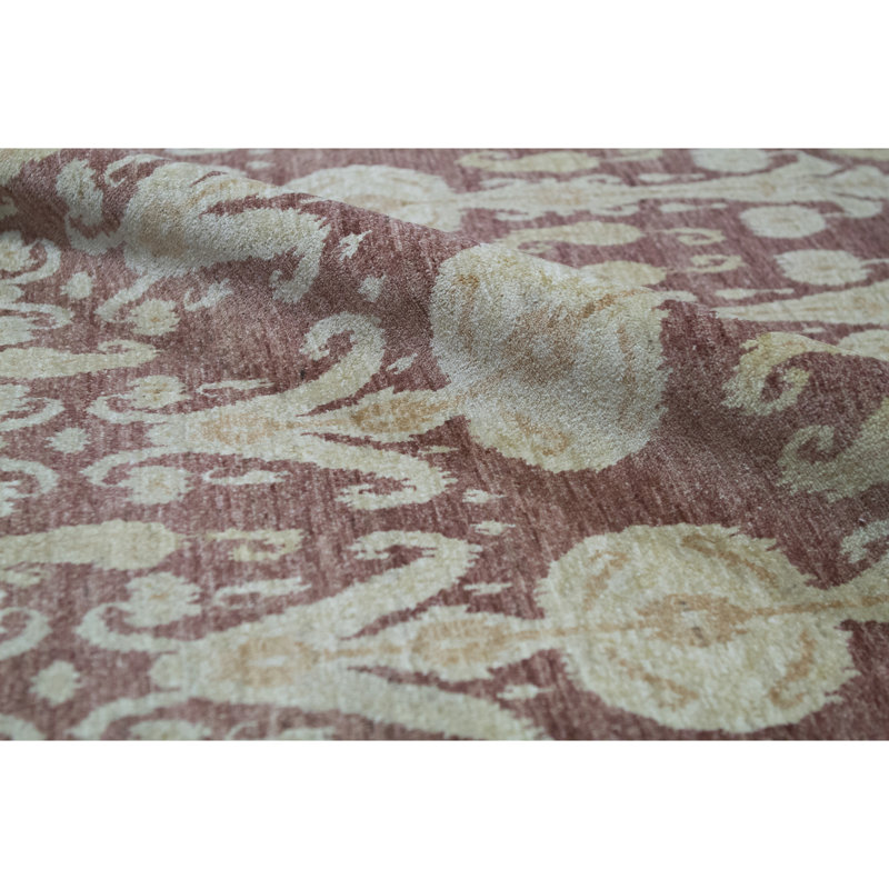 Floral Wool Ikat Area Rug