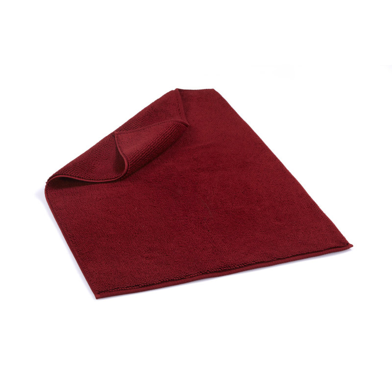 Tapis de bain luxueux en coton, rouge, 23,6 po x 35,4 po | 100% coton, 41,5 oz / m² | Ultra-doux et absorbant, lavable à la machine, cycle délicat | Parfait pour le décor et le confort de la salle de bain, durable et facile d'entretien