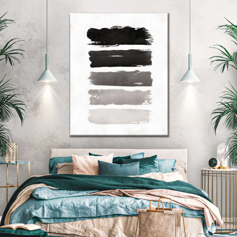 Impression abstraite sur toile horizontale, H 40 po x l 32 po x P 1,25 po
