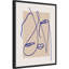 "Abstract Blue Line Art" par Little Dean, reproduction d'art sur toile encadrée-441239526