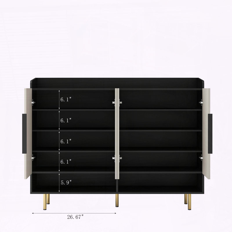 Grande armoire à chaussures moderne avec tablettes réglables