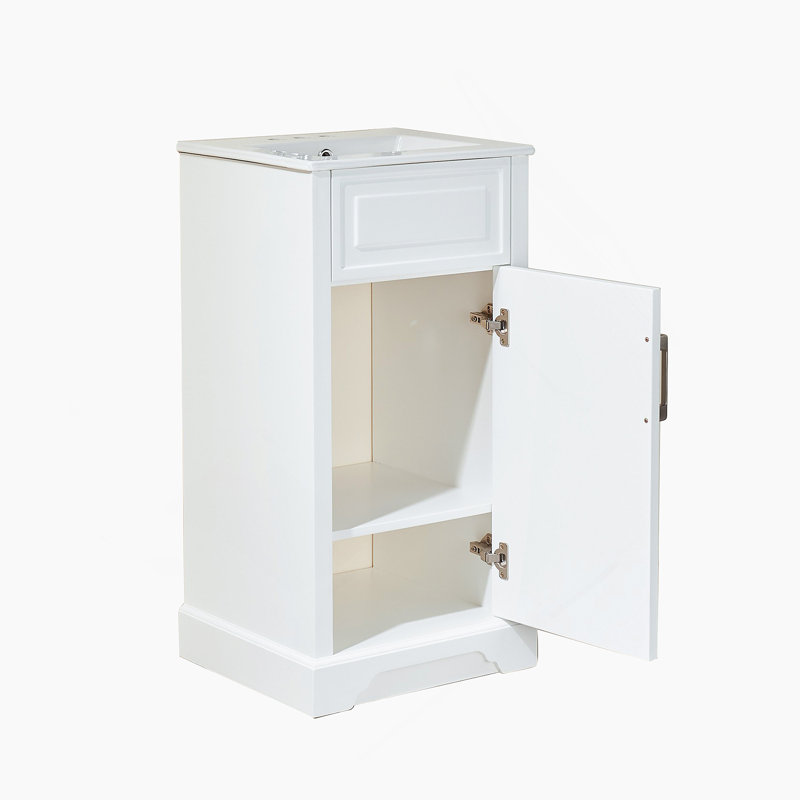 Meuble-lavabo autoportant entièrement assemblé avec comptoir, offrant une installation facile et une fabrication de haute qualité pour votre salle de bain.
