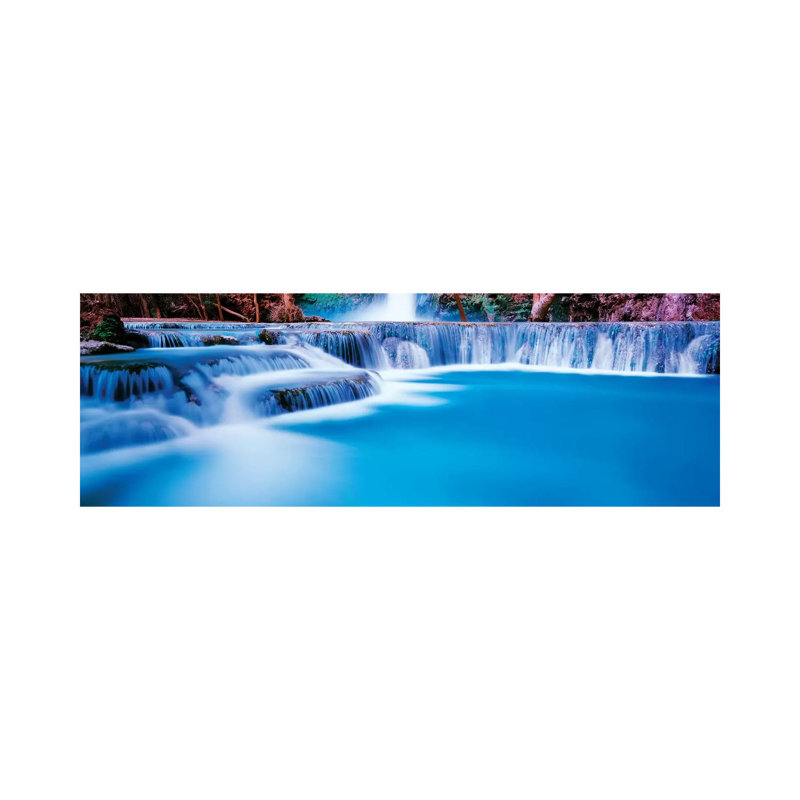Waterfall In A Forest, Mooney Falls, Havasu Canyon, Havasupai Indian Reservation, Grand Canyon National Park, Arizona, USA - Wrapped Canvas Panoramic Print
