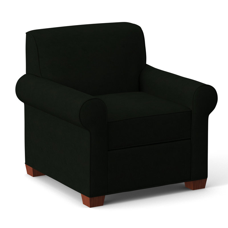Finn Upholstered Armchair, BM Cherry, Dorset Black