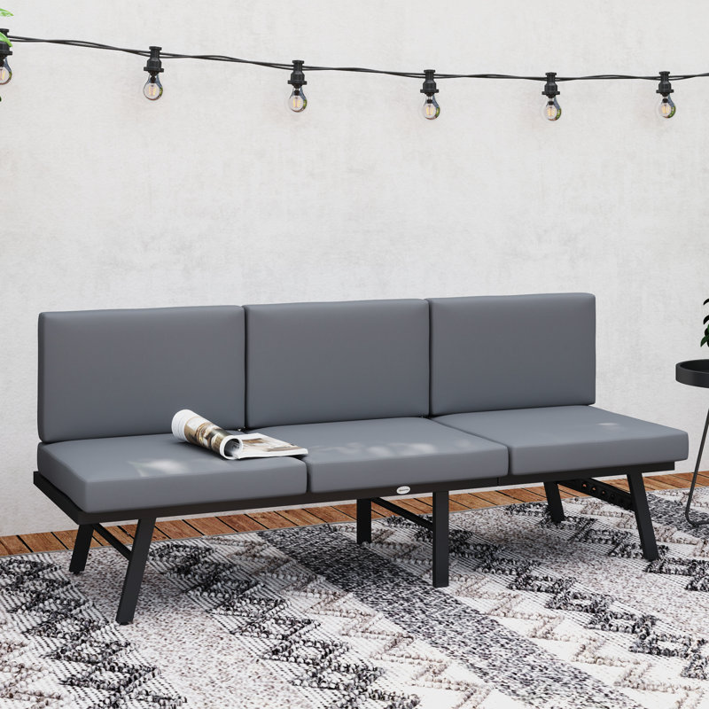 Causeuse d'extérieur 3-en-1 avec table pliante