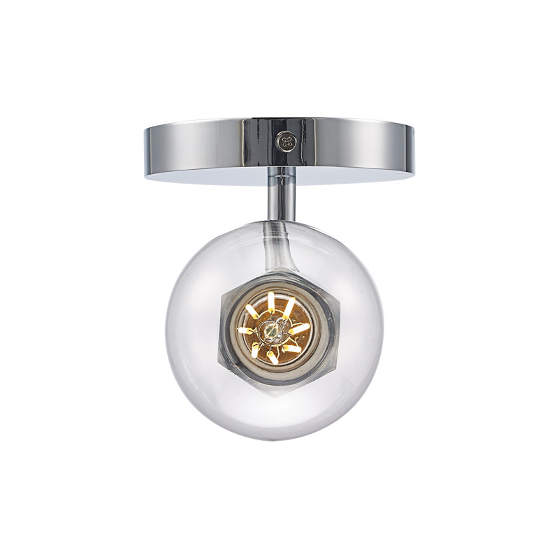 Ebba 1 - Light Dimmable Armed Sconce, Polished Chrome